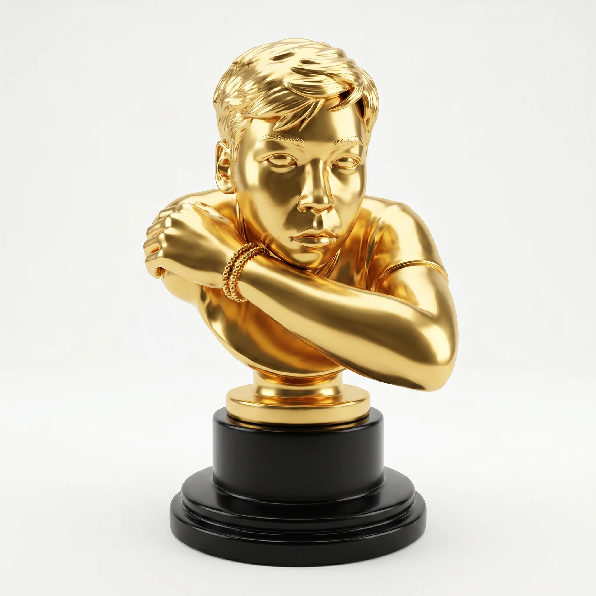 Gold Male Bust Sculpture